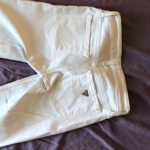 Guess white stretch low rise jeans